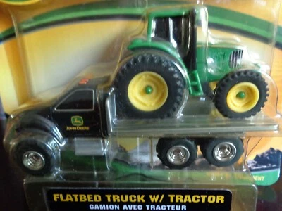  JOHN DEERE FORD FLATBED TRUCK WITH TRACTOR ERTL 2006 DIECAST / PLASTIC  - Image 1 of 4