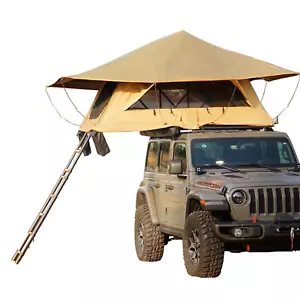 Dachzelt Autodachzelt 2-3 Personen mit Matratze Softcover Klappdachzelt 240x140 - Bild 1 von 6