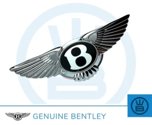 BENTLEY boot and bonnet badge for GT & BENTAYGA genuine article 3M tape chrome - Picture 1 of 6
