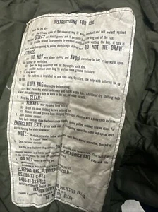 US Army Tennier Intermediate Cold Weather Sleeping Bag Green (8465-01-033-8057) - Picture 1 of 5
