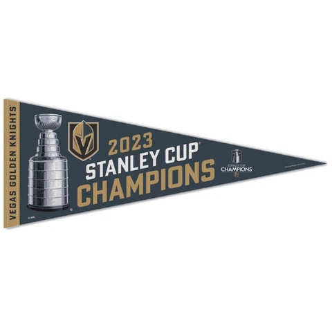VEGAS GOLDEN KNIGHTS 2023 STANLEY CUP CHAMPS ROLL UP PENNANT 12"x30" WINCRAFT Cover
