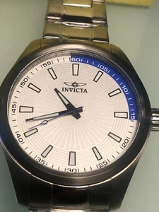 NEW INVICTA SPECIALTY COLLECTION 50M WR WRISTWATCH ALL ST/ST 45mm MODEL 12826 - Picture 1 of 6