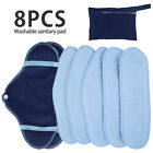 8pcs Women Menstrual Sanitary Pads Washable Cloth Set Comfy Wear Reusable
