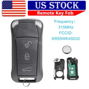 Flip Remote Car Key Fob for Porsche Cayenne 2005 2006 2007 2008 2009 2010 2011 - Picture 1 of 10
