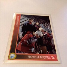 DEL Trading Card EC Hannover 1994/95 signed Hartmut nickel