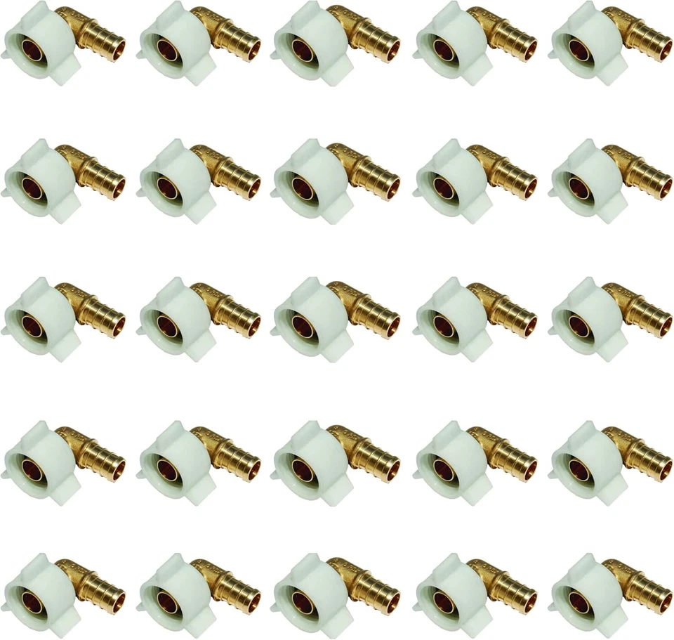 SHARKBITE UC532LF 1/2" X 1/2" PEX Barb FNPT Swivel Elbow Pack of 25 - Image 1 of 2