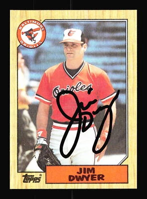 Jim Dwyer 1987 Topps #246 On Card AUTO Autograph Signed Baltimore Orioles SA4-23 - Image 1 of 2