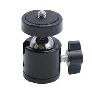 360° Swivel Mini Ball Head 1/4" Screw Mount Bracket Holder for DSLR Cam Tripod - Picture 1 of 10
