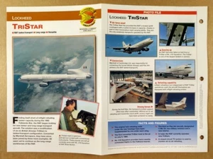 Lockheed TriStar RAF Tanker Transport Aircraft specs photos info sheet - Picture 1 of 2