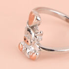 Cattle Love Heart Decorative Opening Ring Dazzling Alloy Rings Party Cartoon