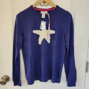 NWT Vineyard Vines Commodore Blue Starfish Sweater S cashmere blend - Picture 1 of 4