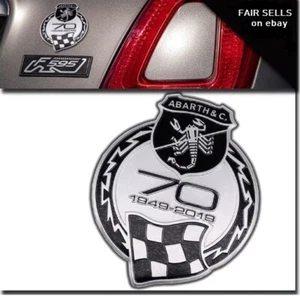 1 x 3D Metal Abarth 70th Anniversary Emblem Sticker Car Body Rear Trunk Badge - Foto 1 di 9