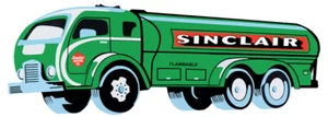 Sinclair Gas Truck Cut Out Metal Sign 20.5x7.5 - Picture 1 of 1