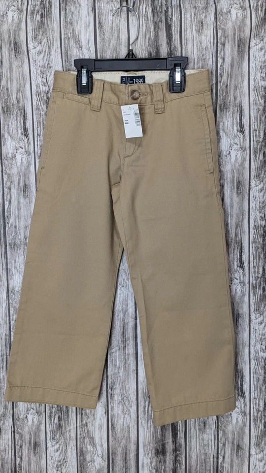 Pantalones de mezclilla Husky rectos caqui claro, tostado oscuro y lavado oscuro talla 4 para niños jóvenes Foto 1 de 1