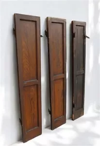3 Wooden Window Panels, Victorian Window Shades, Architectural Salvage B51, - Picture 1 of 10