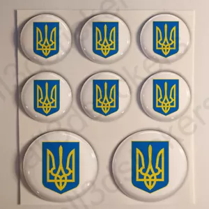 Ukraine Resinate 3D Sticker Emblem Ukraine Resinates ROUND Resins - Picture 1 of 1