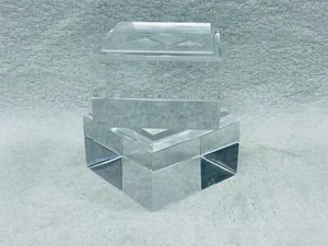 Pair Vintage Lucite Acrylic Display Base Square Block Plateau Mid-Century Modern - Picture 1 of 3