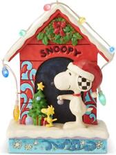 Jim Shore MERRY AND BRIGHT - SNOOPY BY DOG HOUSE #6002771 NRFB Lighted *