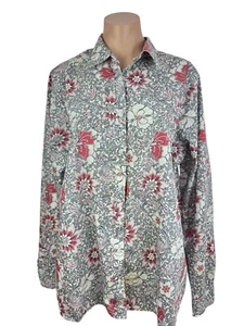 Blusa Lands' End Talla 18T Gris Abotonada,Rosa,Blanca Manga Larga Sin Hierro Algodón - Imagen 1 de 5