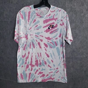 Nike SPORTSWEAR MAGLIETTA NERA LEGGERA TIE DYE GRAFICA TOP PALESTRA CORSA UOMO TAGLIA M - Foto 1 di 15
