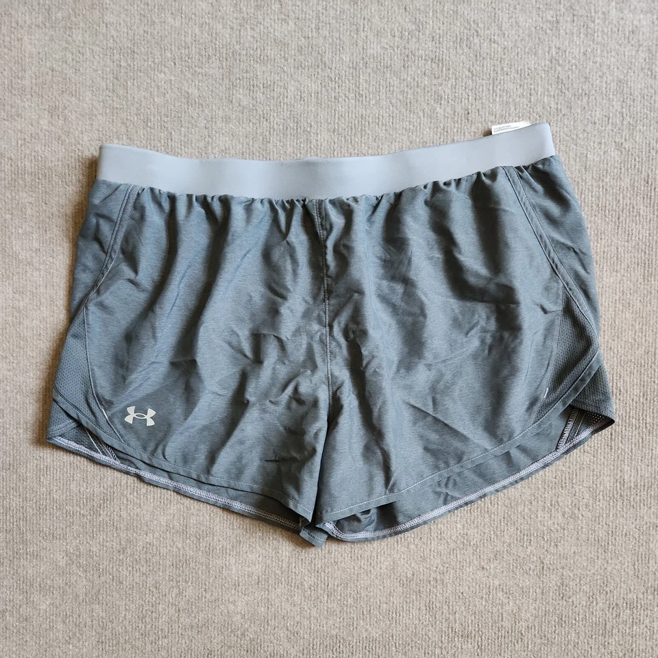Under Armour Loose Fit Heat Gear Shorts Womens Size XL Heather Gray Lined - Image 1 of 4