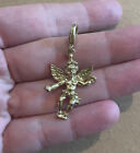 Kirks Folly Gold Plated Cherub Stamped Necklace Pendant Charm Cupid Signed Angel