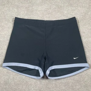 Vintage 90's Nike Athletic Shorts Womens Size Large Black Compression Activewear - Picture 1 of 8