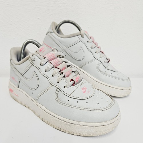 Nike Air Force 1 LV8 3 Photon Dust GS scarpe da ginnastica ragazze bambini taglia UK 1 5 grigio rosa