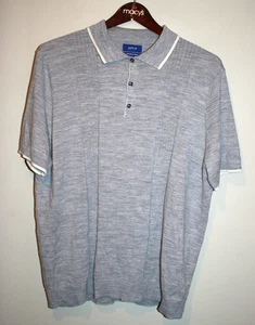 Mens APT.9 Seriously Soflt Merino Wool Polo Sweater Collared Gray XXL - Picture 1 of 3