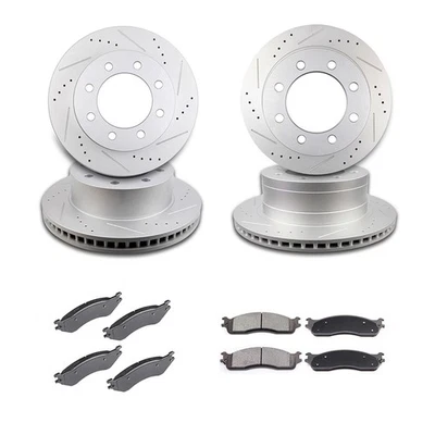 Ceramic Brake Pads And Rotors Front Rear For Dodge Ram 3500 SXT ST TRX4 SLT - Изображение 1 из 4