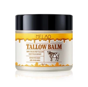 Whipped Tallow Honey Balm – Organic Grass-Fed Beef Tallow & Raw Honey 2 Oz - Picture 1 of 10