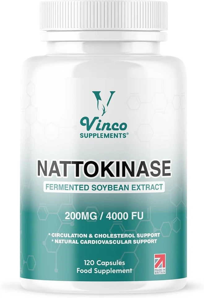 VINCO SUPPLEMENTS Vinco Nattokinase 120 Capsules - 4000 FU - 200mg - High Strength Japanese...