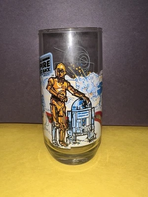 Copo de vidro Star Wars R2-D2 e C-3PO ESB Burger King 1980 Lucasfilm Coca-Cola - Imagem 1 de 4