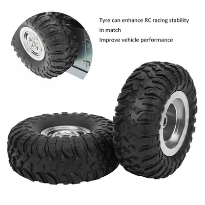 (Silber) Gummireifen-Ersatz Für MN90 91 99 99S 1/12 RC Car Crawler Upgrade T DON - Bild 1 von 4