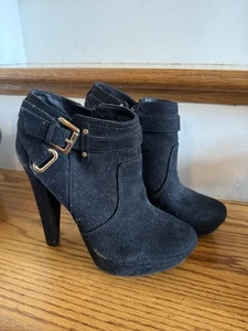 GBG Plataforma Vestido Botines Correa Hebilla Talla 7 Acentos Dorados - Imagen 1 de 8