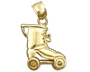 Dije de patinaje sobre ruedas de oro 14K - Imagen 1 de 6