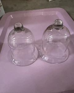 Blown Clear Glass Cloche Dome Bell Jar Specimen Display Apothecary Heavy Thick - Picture 1 of 1