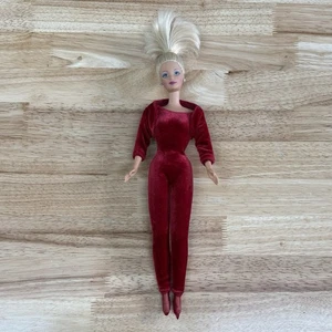 Muñeca Barbie Mattel 1998 muy terciopelo vintage traje rojo y chaqueta - Imagen 1 de 11