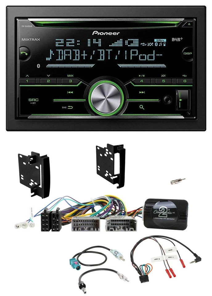 Pioneer Bluetooth Lenkrad DAB 2DIN USB CD Autoradio für Chrysler Dodge Jeep - Bild 1 von 4