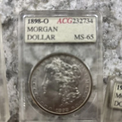 Silver  Morgan Dollar 1897,  1898 O , 1904 O United States - Image 1 of 4