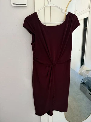 Victoria’s Secret Purple Maroon Twist Front Dress Size medium Zip Back - Image 1 of 4