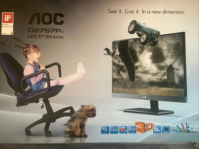 AOC D2757PH LED Monitor; 27 Zoll; 3D fähig; Full-HD 1920 x 1080; Monitor 1 von 2 - Bild 1 von 4