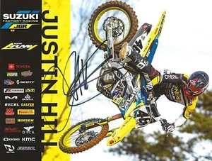 Justin Hill Supercross Motocross autographed 8.5x11 photo poster COA - Picture 1 of 1