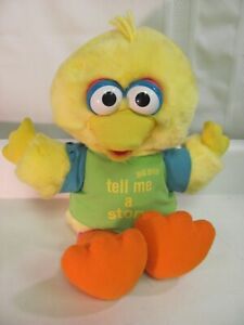 Vintage 90s Tell Me A Story BIG BIRD Sesame Street Stuffed Animal Plush 16" 1993