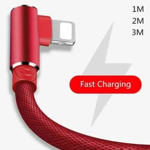 Heavy Duty Braided Long USB Fast Charger Cable Lead For iPhone 14 13 12 11 X 7 8 - Picture 1 of 17