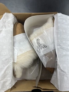 UGG SCUFF SIS CHESTNUT WILDLEDER/SCHAFFELL MANSCHETTE HAUSSCHUHE, DAMEN US 6/EUR 37 ~ NEU IM KARTON - Bild 1 von 4