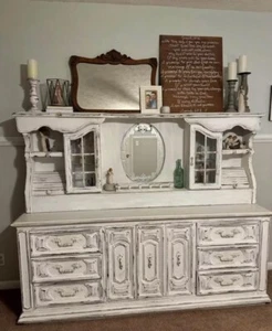 Thomasville Heirloom Quality Dresser. Unique, Rustic, Antique White Finish. - Picture 1 of 10