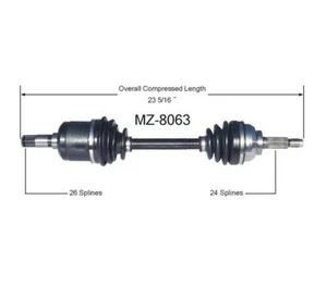 323 1988 & CAPRI XR2 91-94 1.6L FWD Turbo Front Driver CV ShaftAxle - Picture 1 of 6