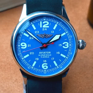 Raketa Vintage Men's Watch Aviator Soviet Mechanical Wrist Watch 19 Jewels - Picture 1 of 12