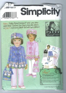NEW Simplicity 5147 Girls Coat Hat Purse Pattern Sz 5 - 8 Uncut FF - Picture 1 of 2